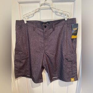 Lee Men's Cargo Shorts Lot- Heather Charcoal and Black Size 44